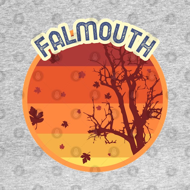 Falmouth England Leaves Falling Autumn and Fall Amber Autumn, Best gift for September October and November, leaf falling by AbsurdStore